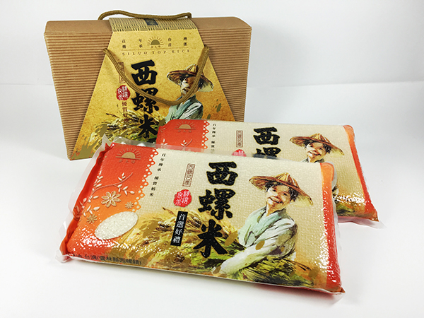 台灣西螺米2入禮盒 斗笠